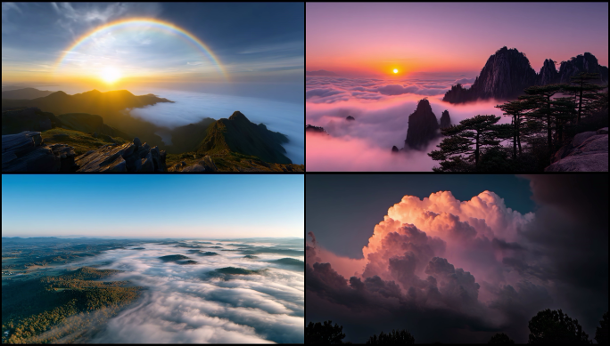 云海日出延时日落太阳升起朝阳夕阳晨曦