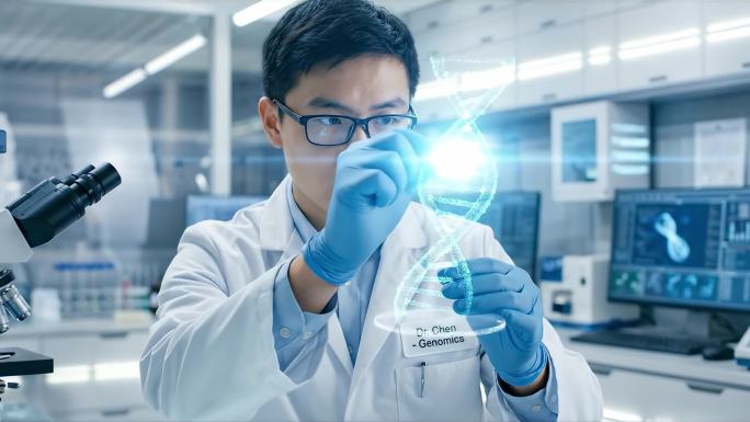 未来医疗科研人员医疗科技发展实验研究全息