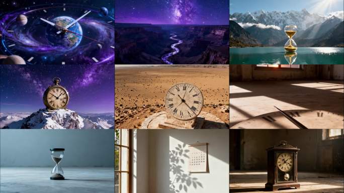 时间意向镜头意境地产创意时钟抽象概念流逝