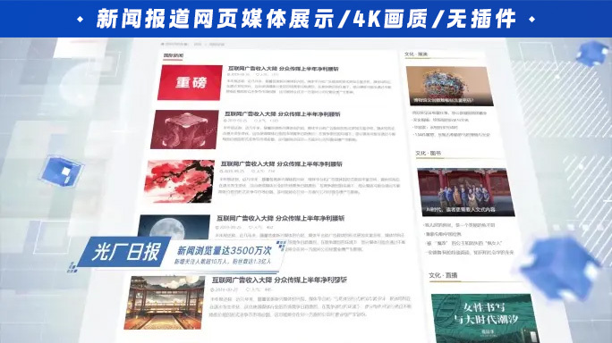 新闻报道网页媒体展示