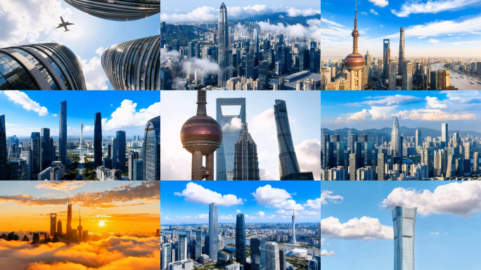 大气唯美一线城市航拍城市延时城市宣传片