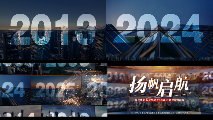 图片快速翻页企业历史回顾片头片尾