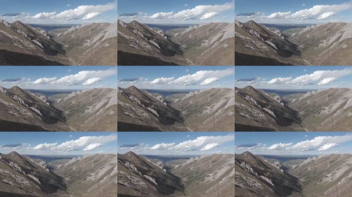 航拍连绵山脉全景