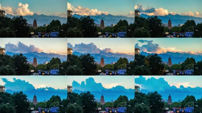 大雁塔中轴相机延时