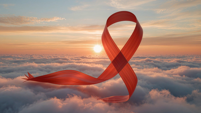 艾滋病-飘动红丝带公益宣传