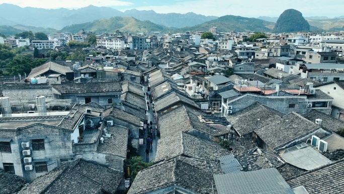 黄姚古镇航拍A
