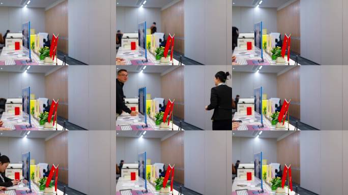 公司场景人员加速拍摄