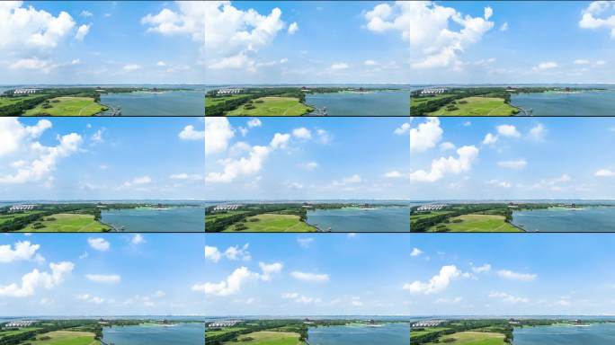 -苏州工业园区阳澄湖半岛蓝天白云延时