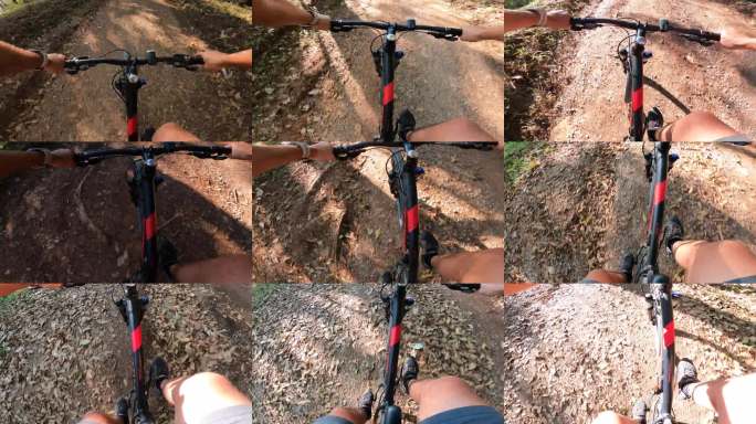 山地自行车在越野路上骑行