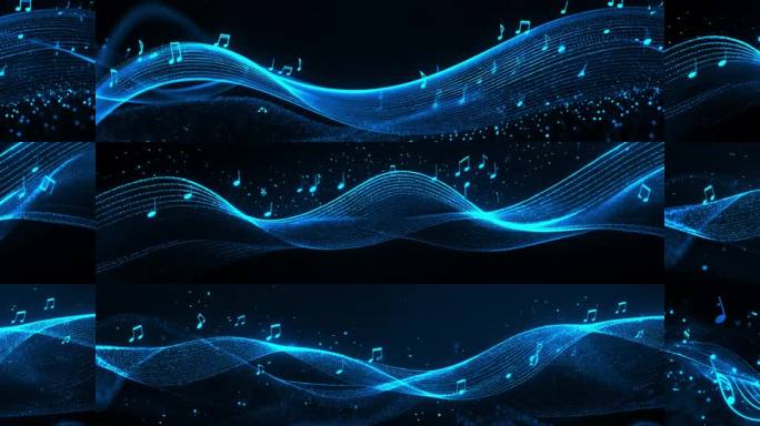 蓝色音符背景