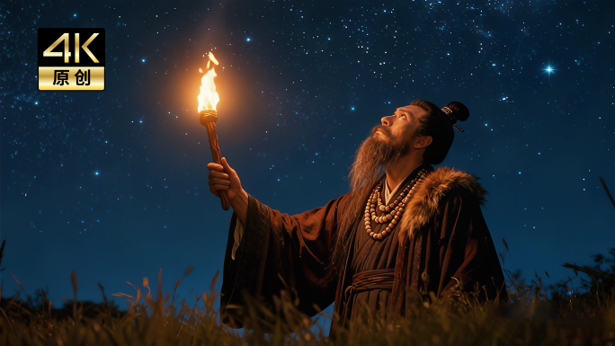 历史古人探寻文明视频素材