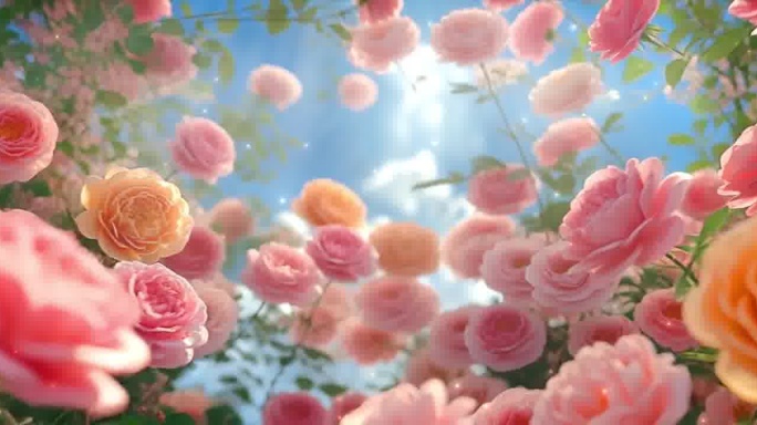 【3K】梦幻花海粉色背景
