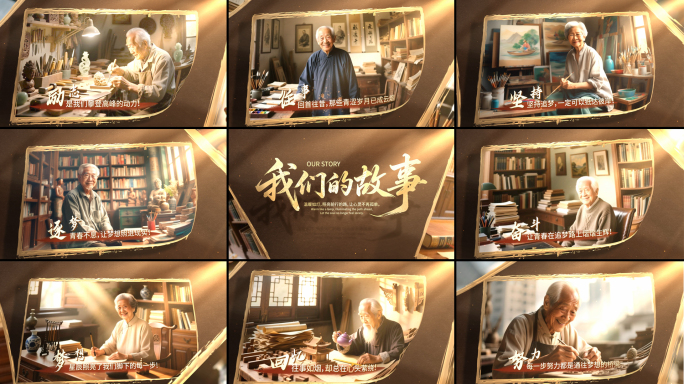 温馨回忆历史老照片相册展示