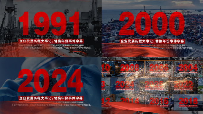 照片快速翻页时间发展历程回顾转场片头片尾