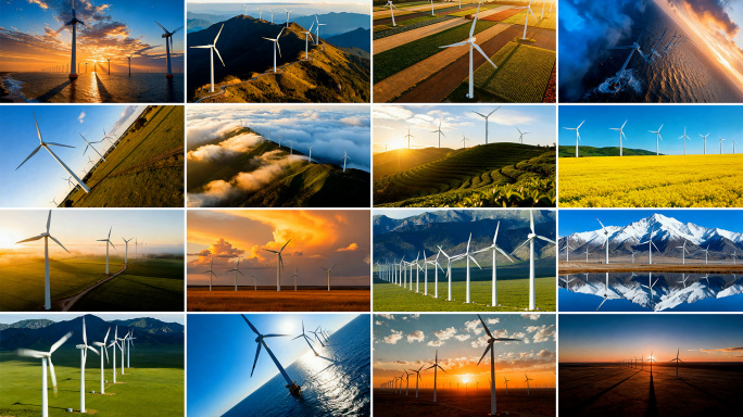 绿色能源风力发电光伏发电科技电网