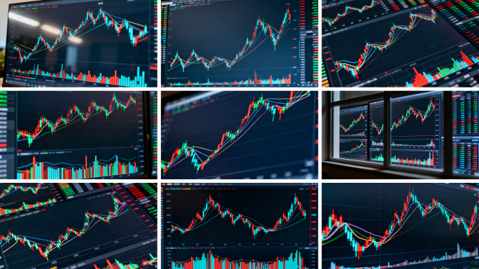 金融市场动态K线图 行情数据监控屏