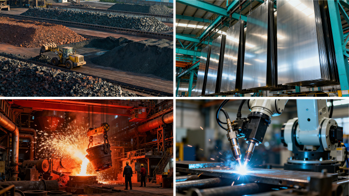 炼钢厂钢材冶炼钢筋钢铁铁合金金属生产工业