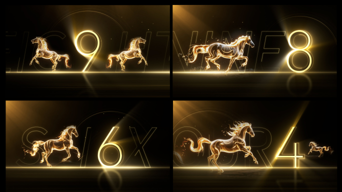 马年震撼金色倒计时