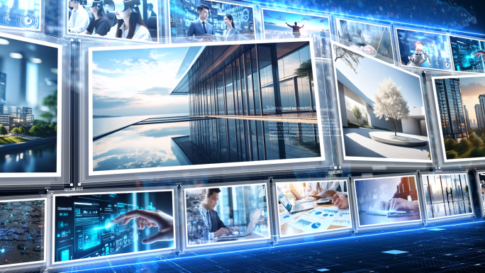 震撼企业科技照片墙图文展示