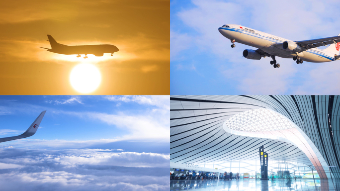 飞机 机场 航班值机旅客 出行回家