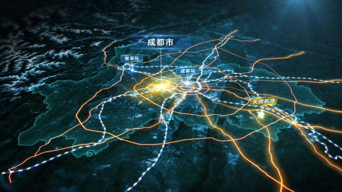 成都公路铁路区位交通地图