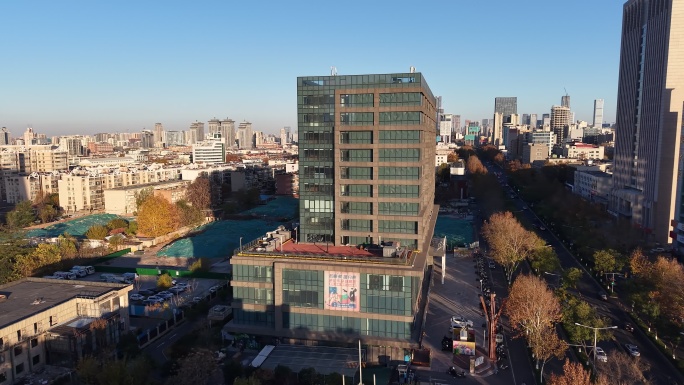 航拍济南解放路悦来春光里