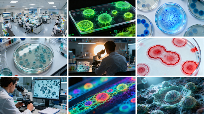实验室科研实验记录 微生物细胞研究观察