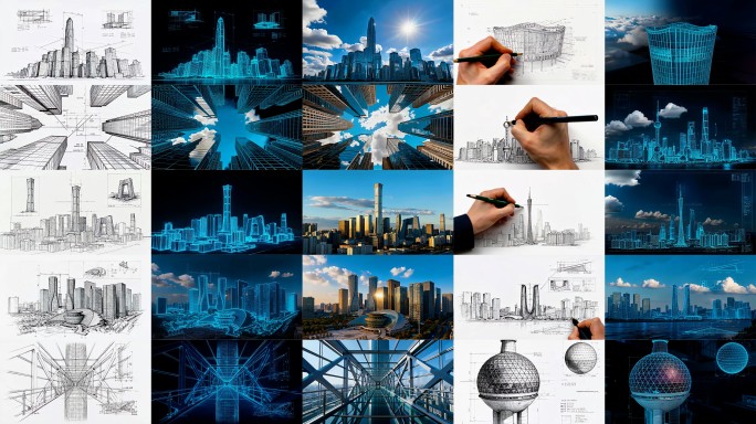 建筑设计从图纸到实景AI动画