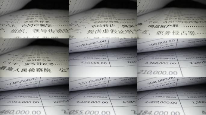 警示反腐 法律条文与财务数据特写