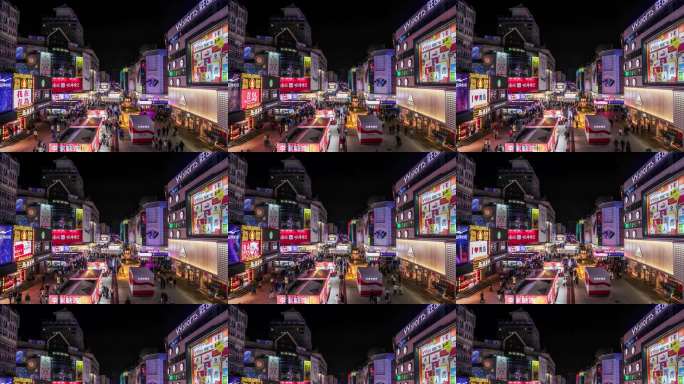 青岛台东网红步行街延时摄影