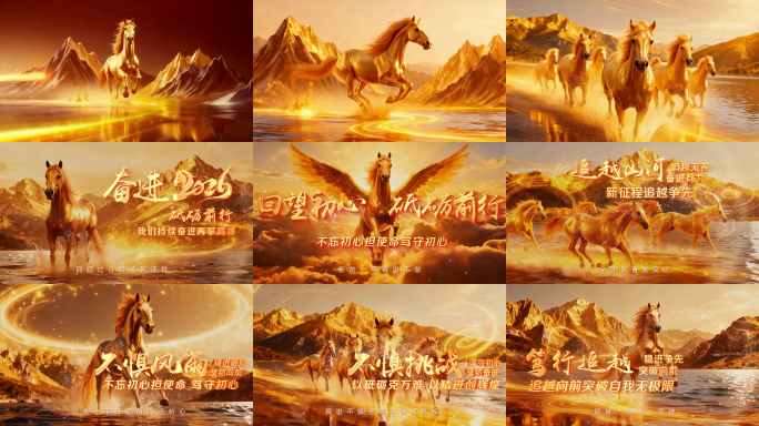 马年片头马年开场马年启动马年年会马年素材