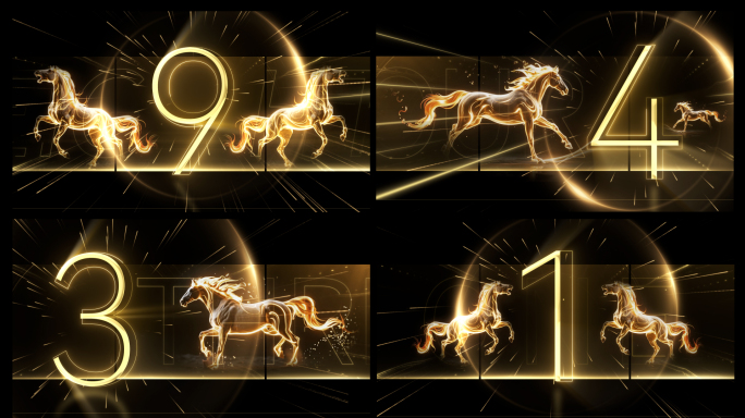震撼2026年会开场马年倒计时开场片头