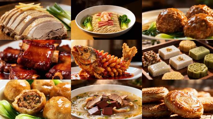 江苏美食中华传统美食集锦经典中式菜肴展示