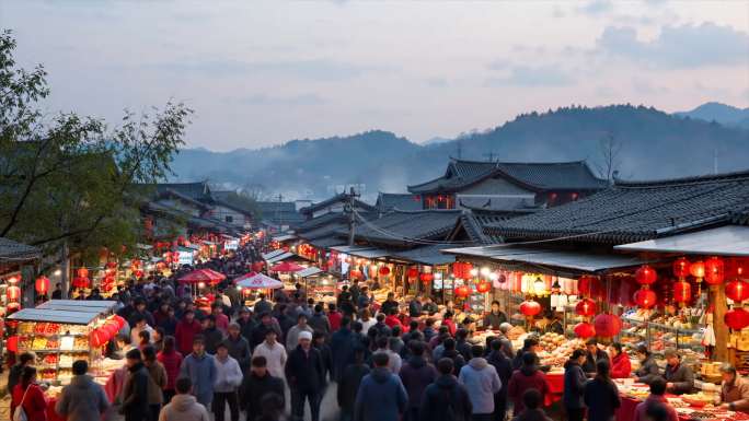 2026春节 农村集市 北方农村赶大集