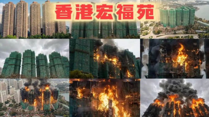 香港大埔宏福苑火灾香港火灾现场还原动画