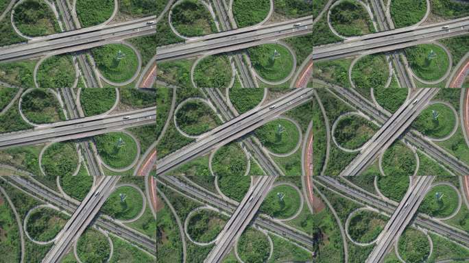 航拍立体交通吉祥枢纽