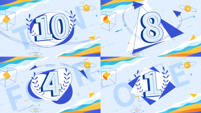 清新活力卡通倒计时