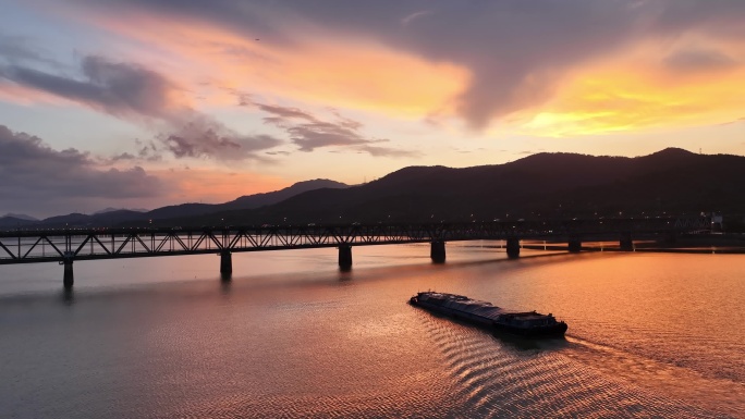 浙江杭州钱塘江航拍合集