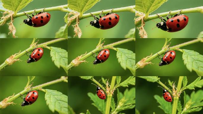 微距下的瓢虫特写