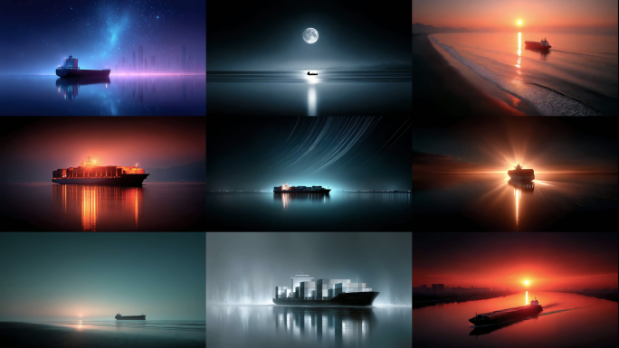 集装箱船全球航运的光影诗篇