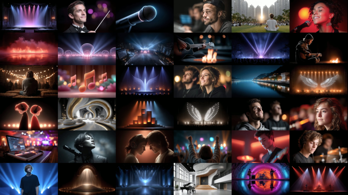 音乐盛典光影交织