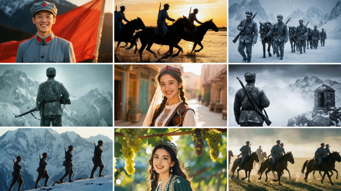 《怀念战友》背景视频  冰山上的来客