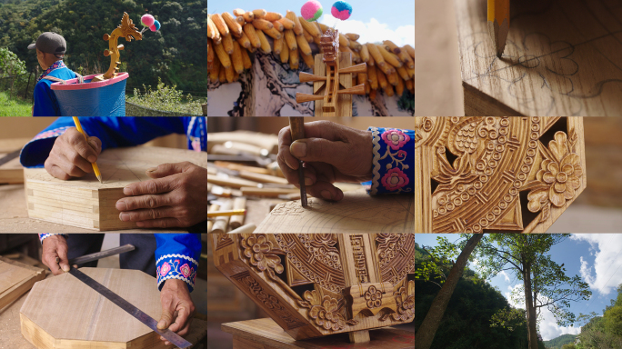木乐器 月琴 木雕制作