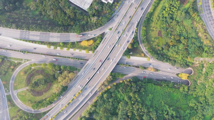 重庆岚峰隧道 岚峰立交航拍4K