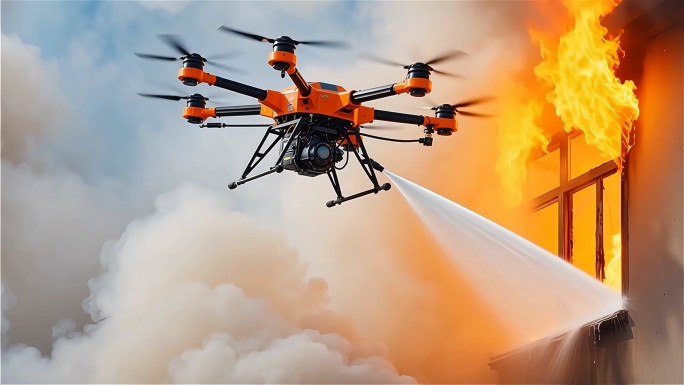 无人机救火消防灭火救援智能无人机森林城市