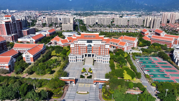 厦门医学院教学楼大楼4K航拍合集
