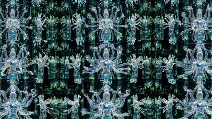 大屏琉璃千手观音群像