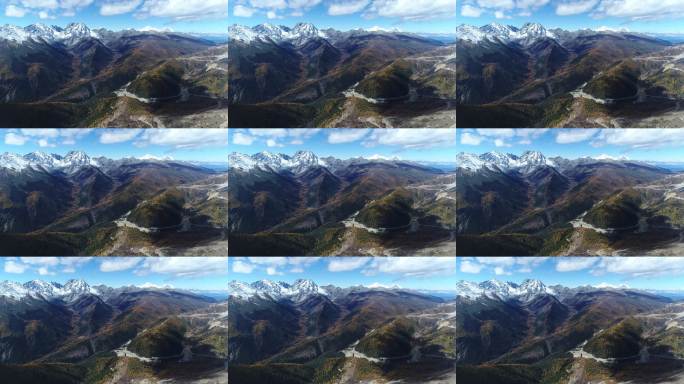 雪山山脉航拍风光