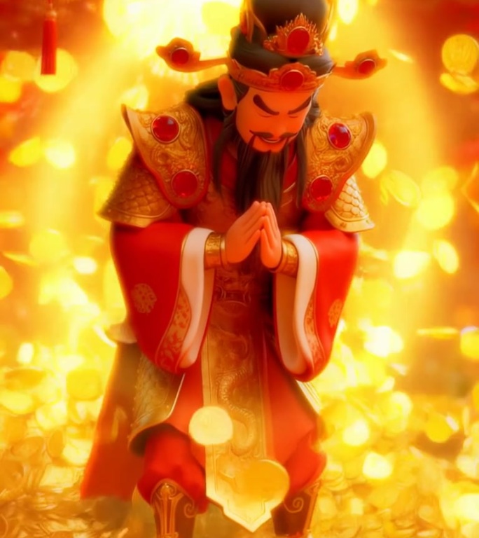 金元宝烟花迎财神