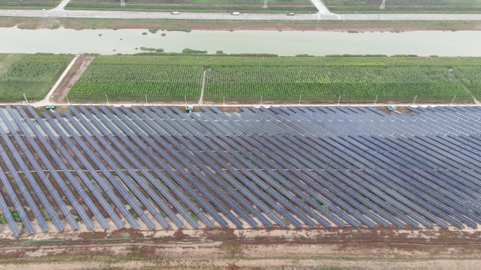 航拍光伏电站 绿色能源